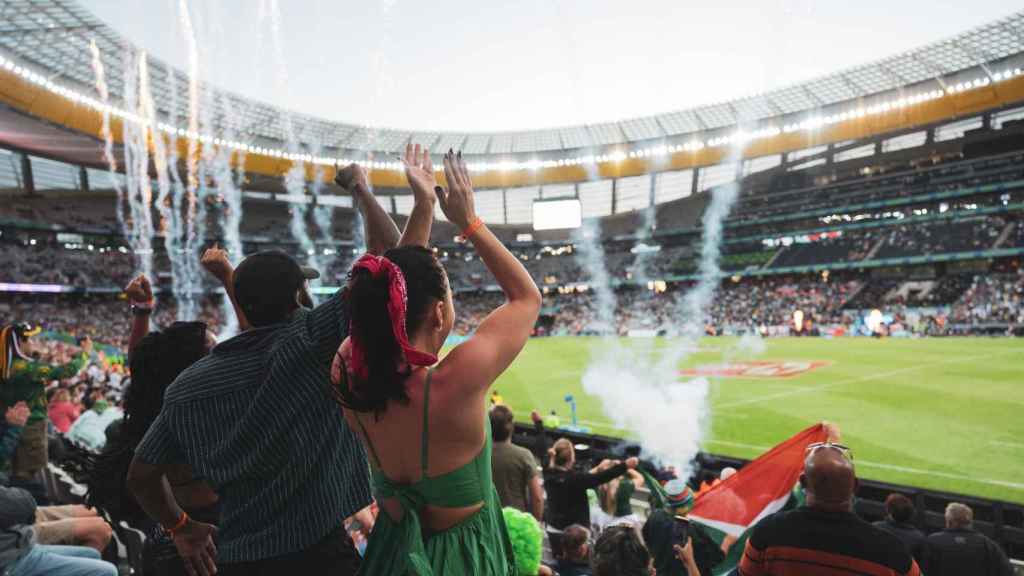 La fiesta del rugby de HSBC SVNS en el Estadio Civitas Metropolitano de Madrid.