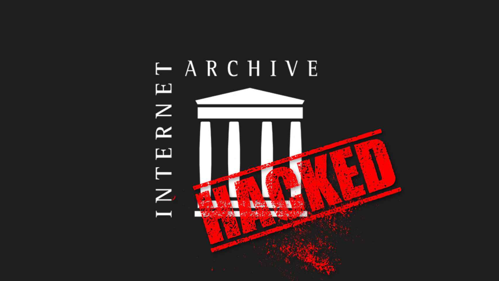 Logo de Internet Archive hackeado