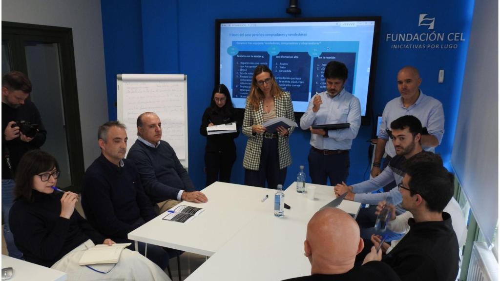 Una de las sesiones de formación promovidas por BFAero en las instalaciones de la Fundación CEL, en Lugo