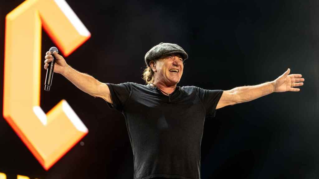 Brian Johnson, la voz de serpiente de AC/DC, en Sevilla. Foto: Francisco J. Olmo / Europa Press