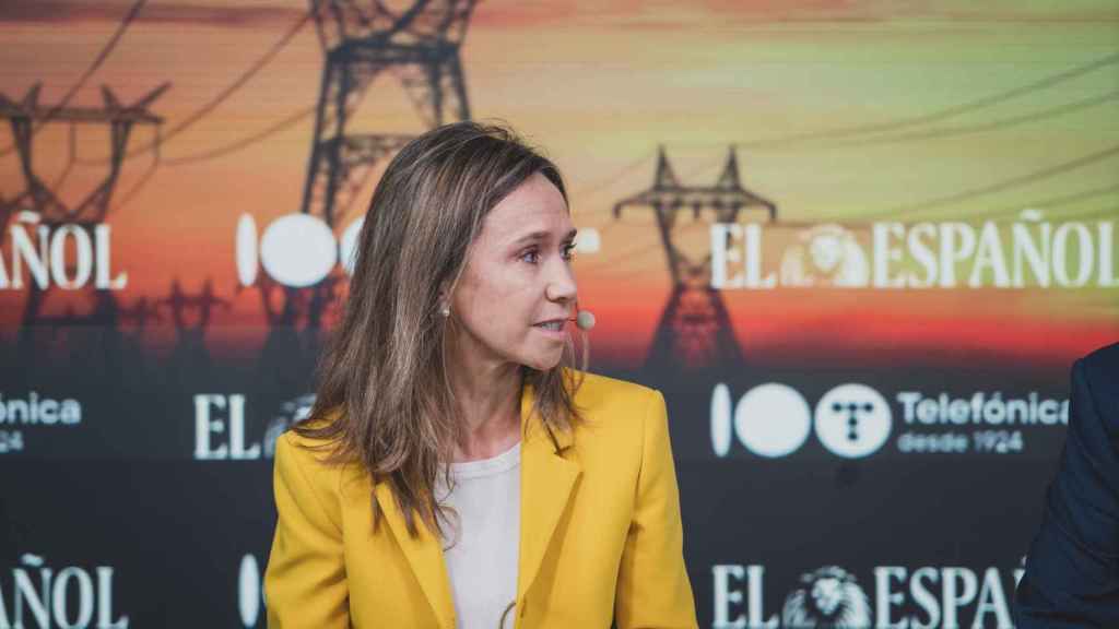María Eugenia Borbore (Telefónica España) durante su participación en el encuentro 'Digitalización de la logística en España: eficiencia y sostenibilidad'.