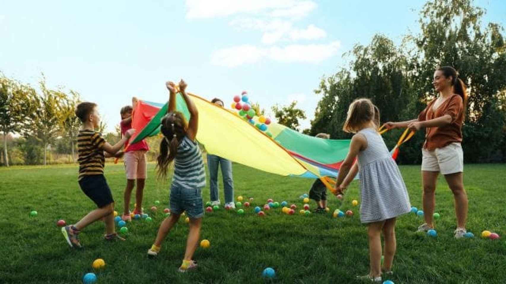 Niños en un campamento de verano.