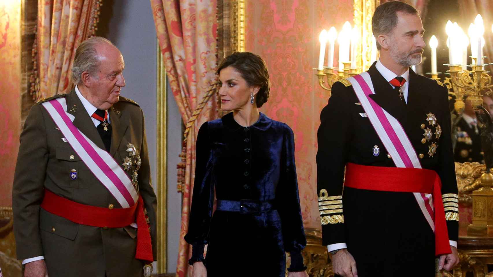 Juan Carlos, Letizia y Felipe en la Pascua Militar de 2018.