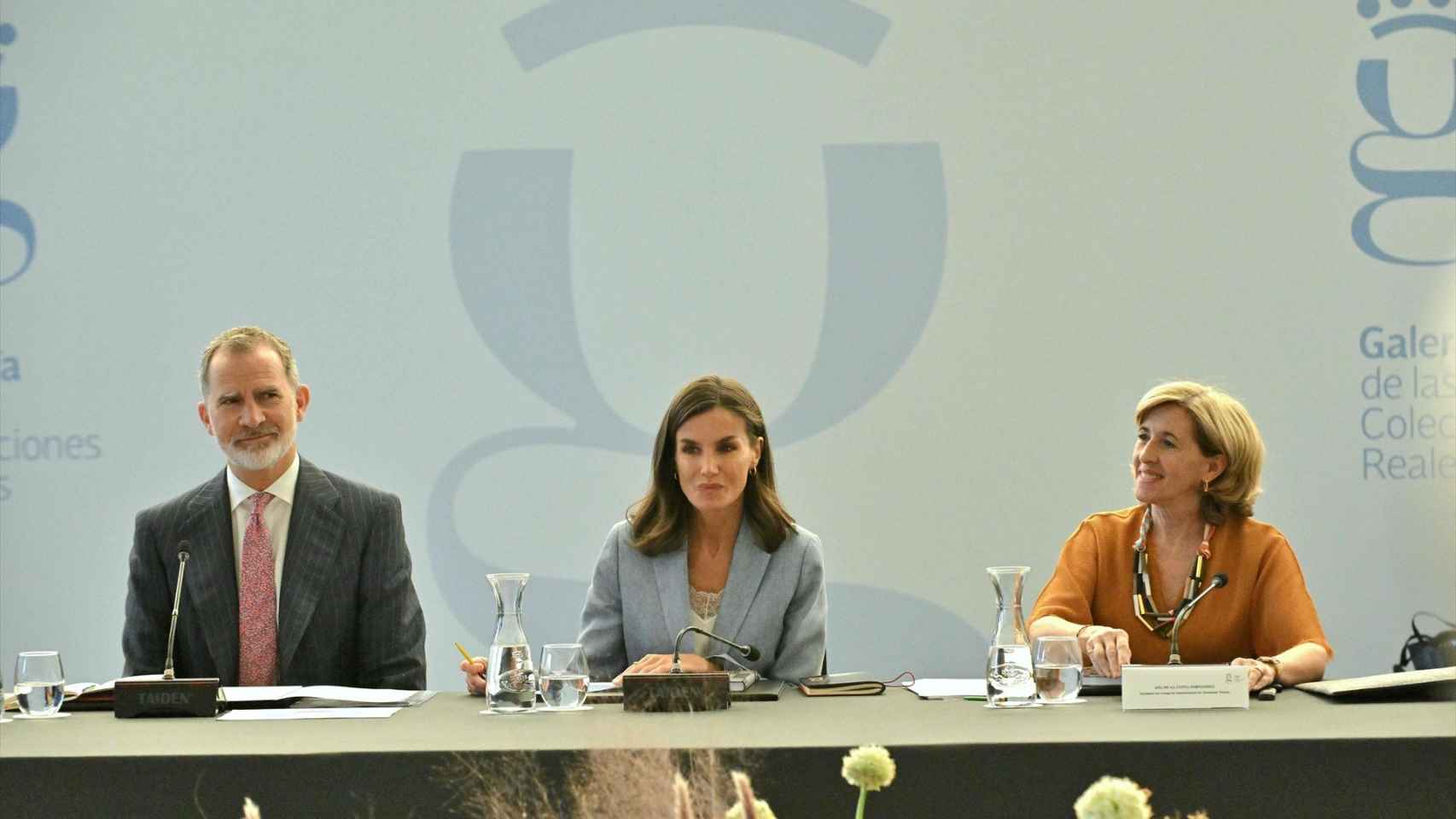 Los Reyes presiden la primera reunión del Real Patronato de la Galería de las Colecciones Reales. Foto: Patrimonio Nacional.