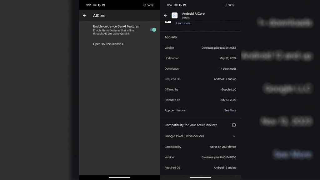 La actualización de AICore en el Pixel 8 de Google