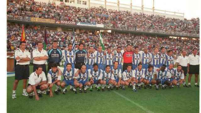 La plantilla del Málaga CF de la temporada 1998-99.
