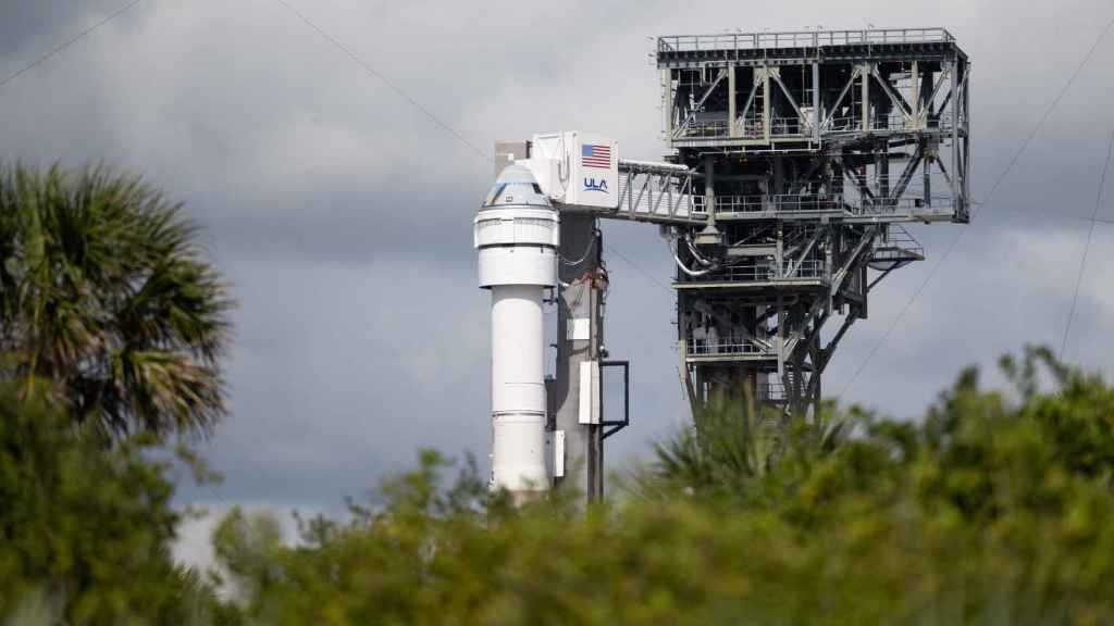 La nave Starliner, preparada para el despegue en el Centro Espacial Kennedy