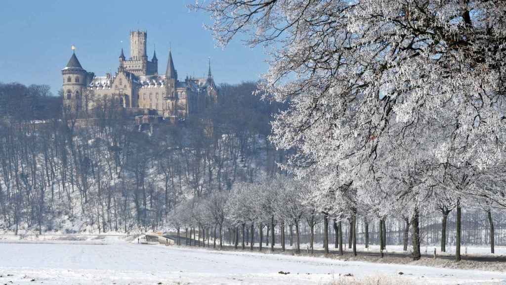 Palacio de Marienburg en invierno