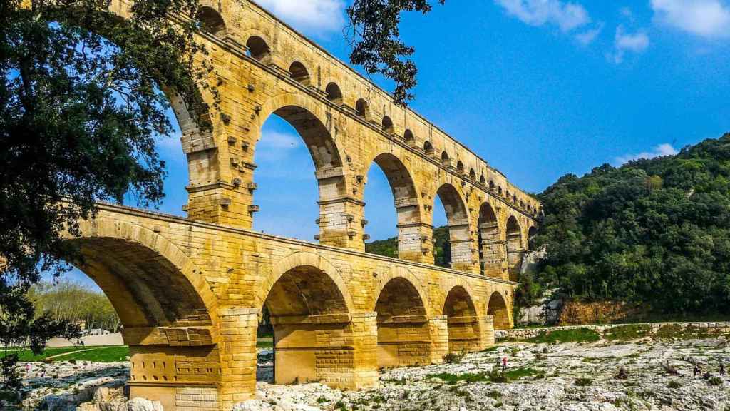 Pont Du Gard situado al sur de Francia