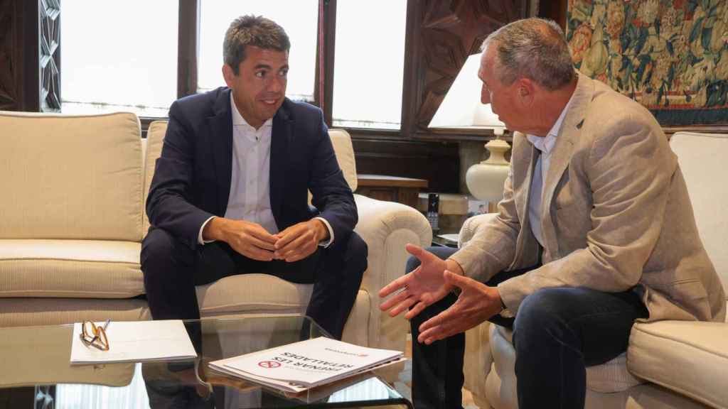 Mazón y Baldoví durante la reunión este viernes en el Palau de la Generalitat