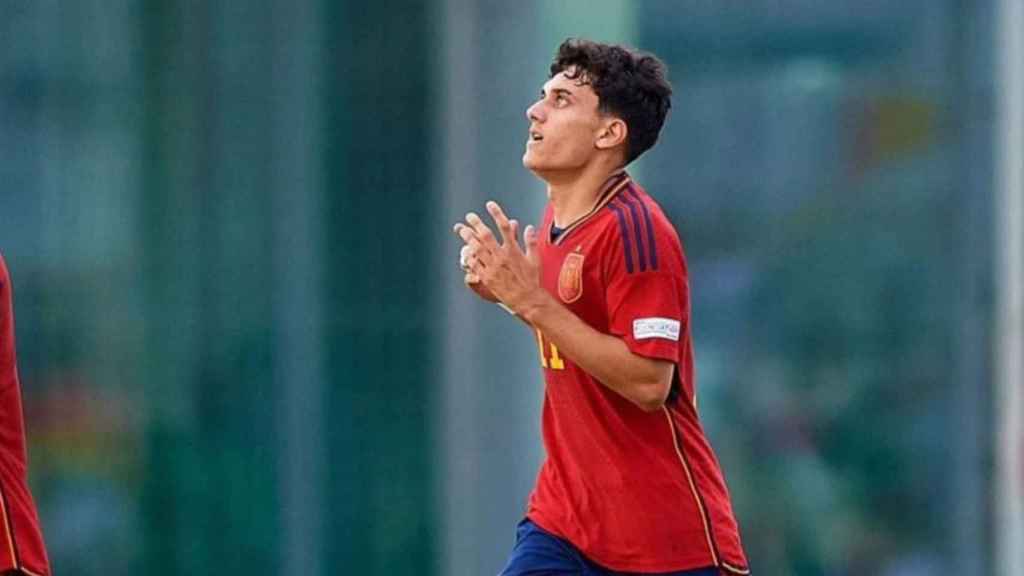 José Antonio Reyes Jr durante un partido con la selección española