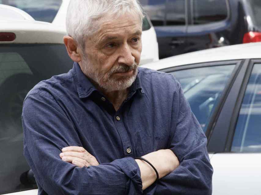 Luis Castells, durante el acto en Andoain