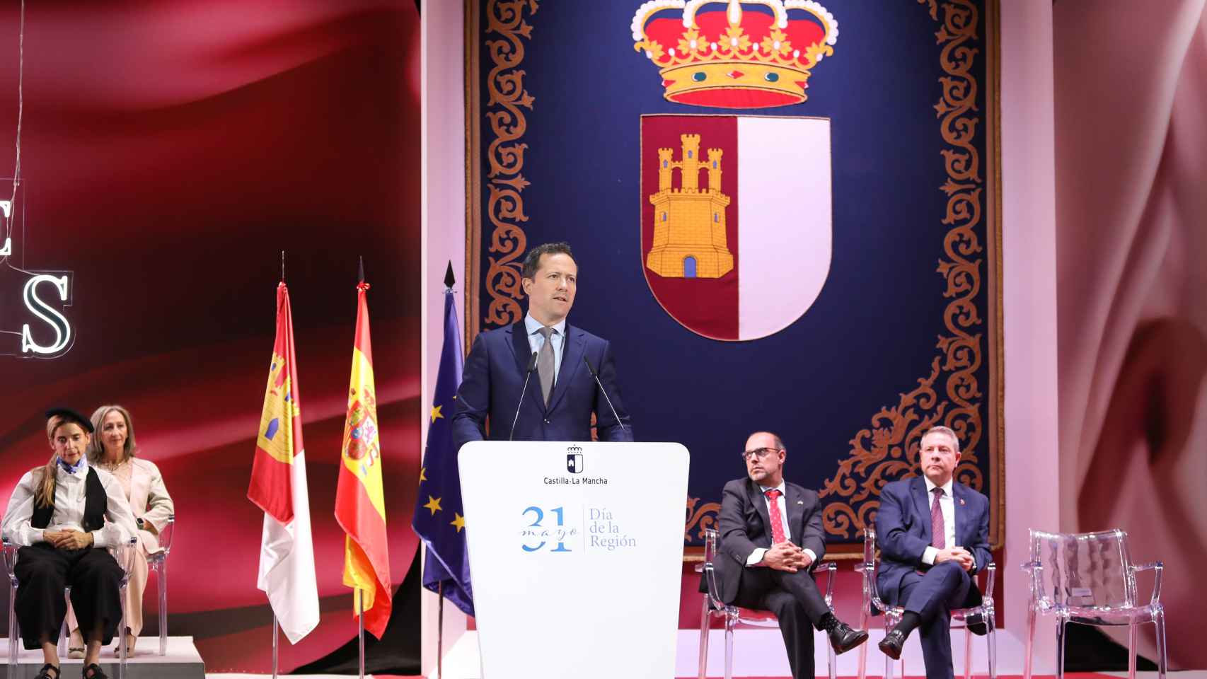 Carlos Velázquez en el acto por el Día de la Región. Foto: Ayuntamiento de Toledo.