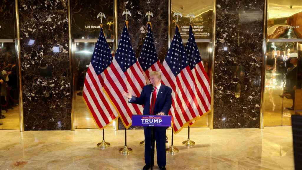 Donald Trump durante su comparecencia de este viernes