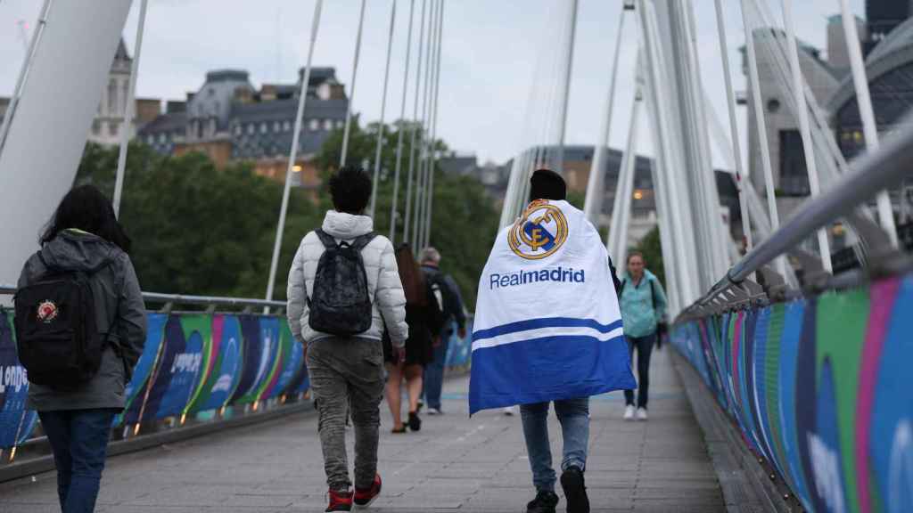 Aficionados del Real Madrid en Londres.