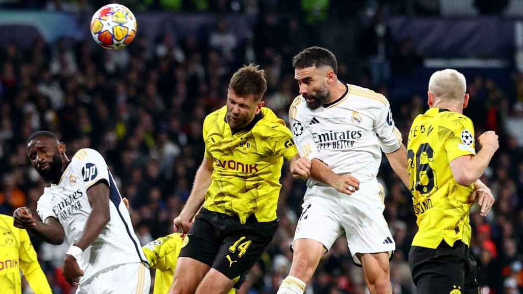 El remate de Dani Carvajal que abrió el marcador en la final de Champions entre Real Madrid y Dortmund