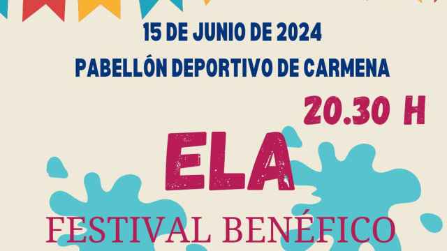 Festival benéfico frente a la ELA el 15 de junio en Carmena: música, barra solidaria y sorpresas