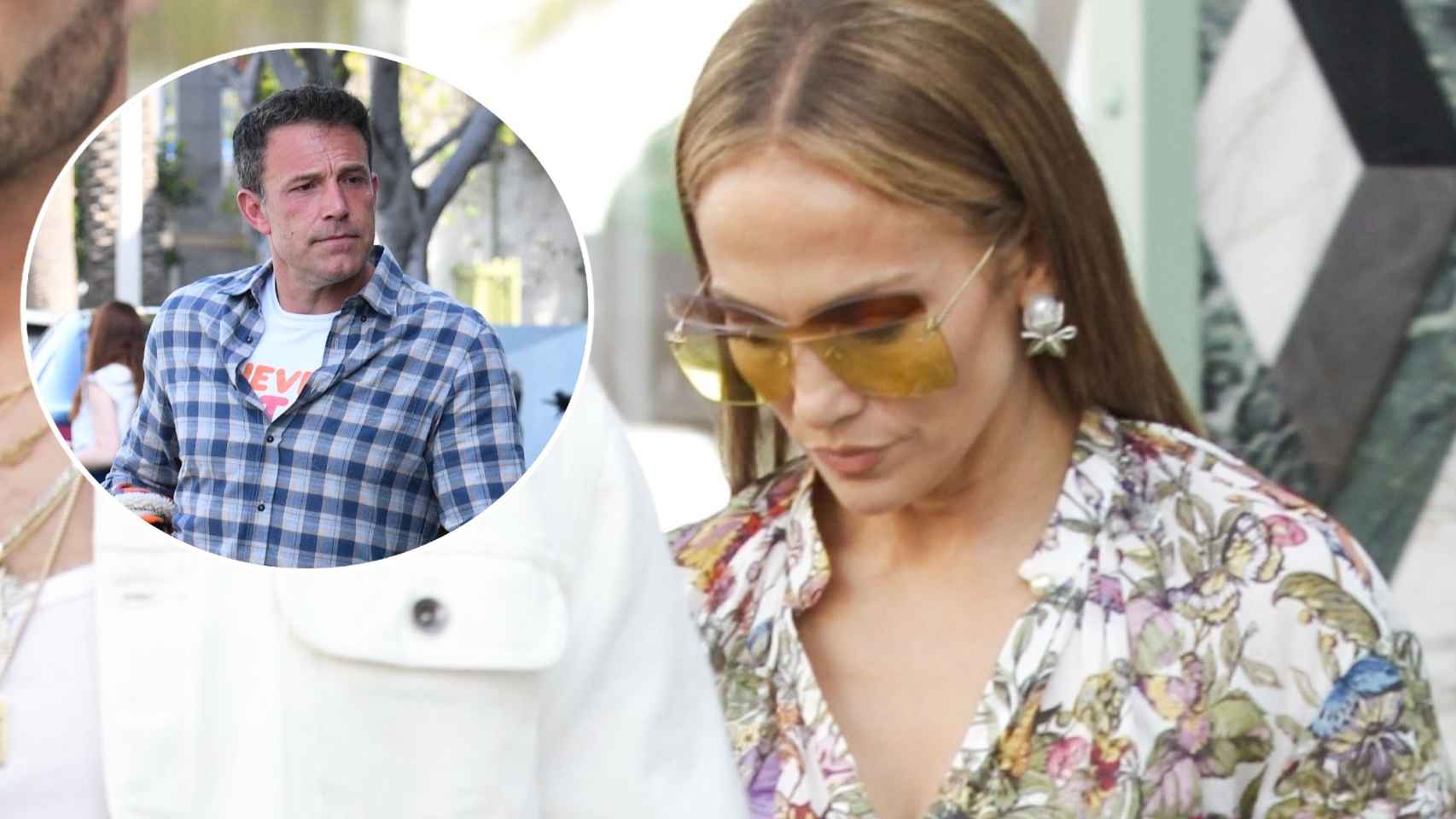 Ben Affleck y Jennifer Lopez en un fotomontaje de EL ESPAÑOL.