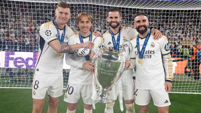 Kroos, Modric, Nacho y Carvajal celebran su sexta Champions League