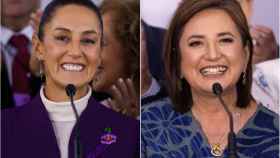 Claudia Sheinbaum (i) y Xóchitl Gálvez (d), las dos mujeres que se disputan la presidencia de México
