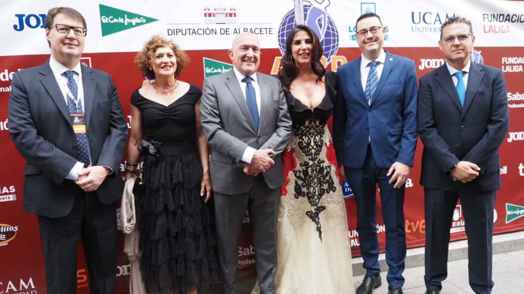 El alcalde de Valladolid, Jesús Julio Carnero, el diputado de Deportes, Javier González, y el presidente de la APDV, Guillermo Velasco, asisten a la Gala Nacional del Deporte en Albacete