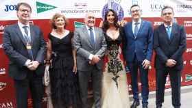 El alcalde de Valladolid, Jesús Julio Carnero, el diputado de Deportes, Javier González, y el presidente de la APDV, Guillermo Velasco, asisten a la Gala Nacional del Deporte en Albacete