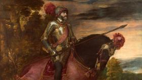 Carlos V en la batalla de Mühlberg según el pincel de Tiziano.