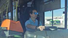 Marta Herrera, conductora de autobús interurbano de la empresa Martín en el sur de Madrid.