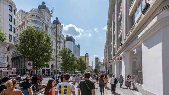 Imagen de archivo de la Gran Vía de Madrid.