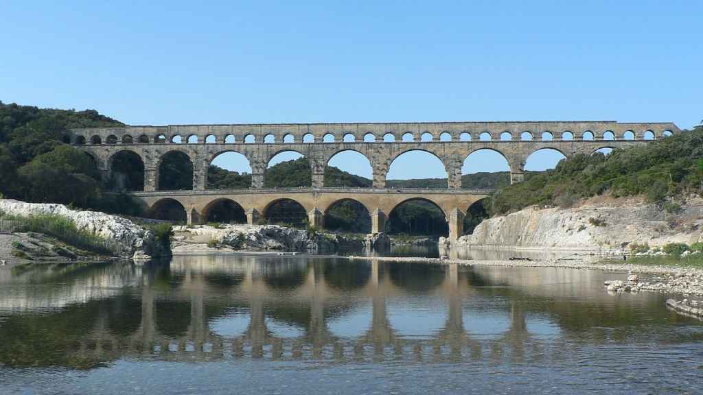 Otra imagen del Pont du Gard.