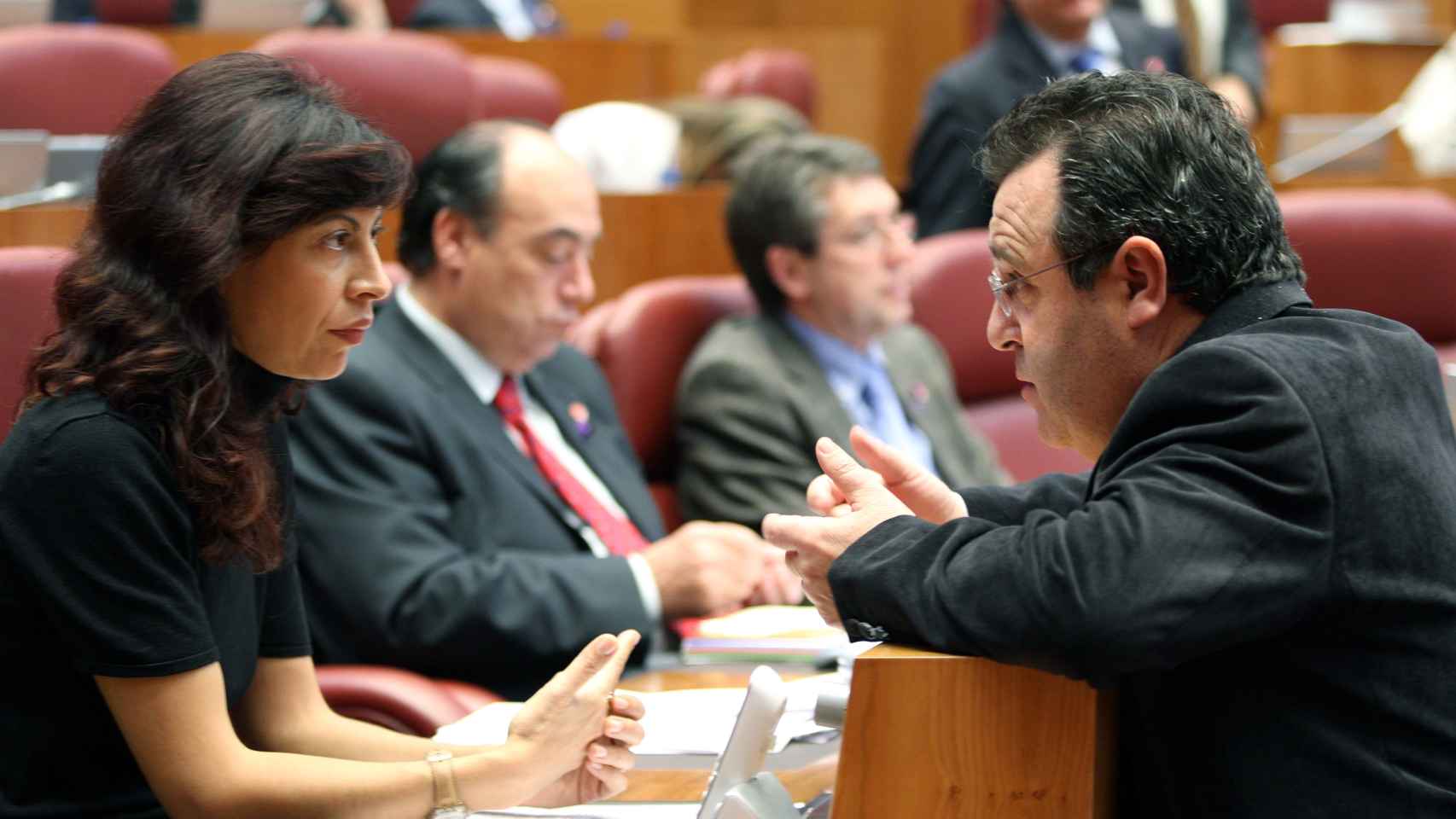 Ana Redondo y Martín Benito, procuradores socialistas en la VII legislatura, en una foto de archivo