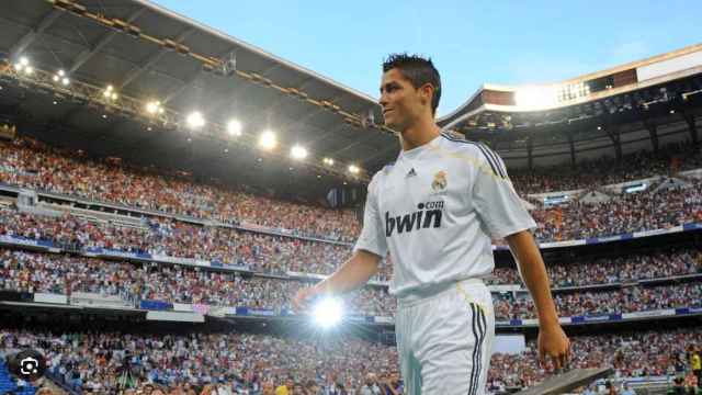 Presentación de Cristiano Ronaldo como jugador del Real Madrid.