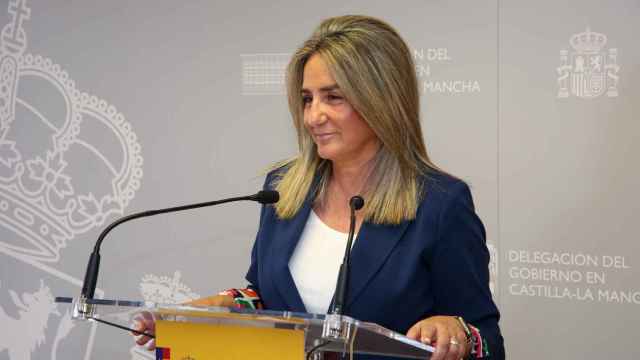Milagros Tolón, delegada del Gobierno en Castilla-La Mancha, este martes en rueda de prensa.