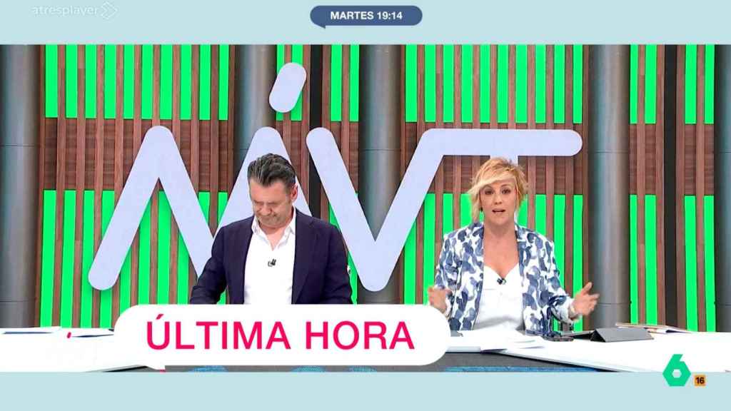 Iñaki López y Cristina Pardo en 'Más Vale Tarde'.