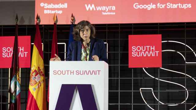 La secretaria de Estado de Digitalización e Inteligencia Artificial, Mayte Ledo, durante la inauguración de South Summit.