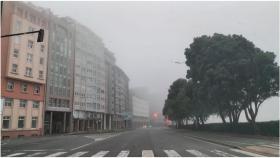 Niebla en A Coruña este miércoles