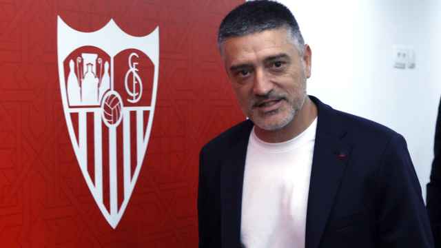 García Pimienta, en su presentación como entrenador del Sevilla.