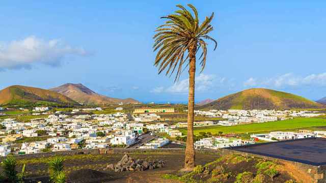 Vista general del pueblo de Uga, en Lanzarote.