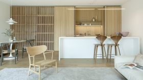 Una casa prefabricada por dentro.