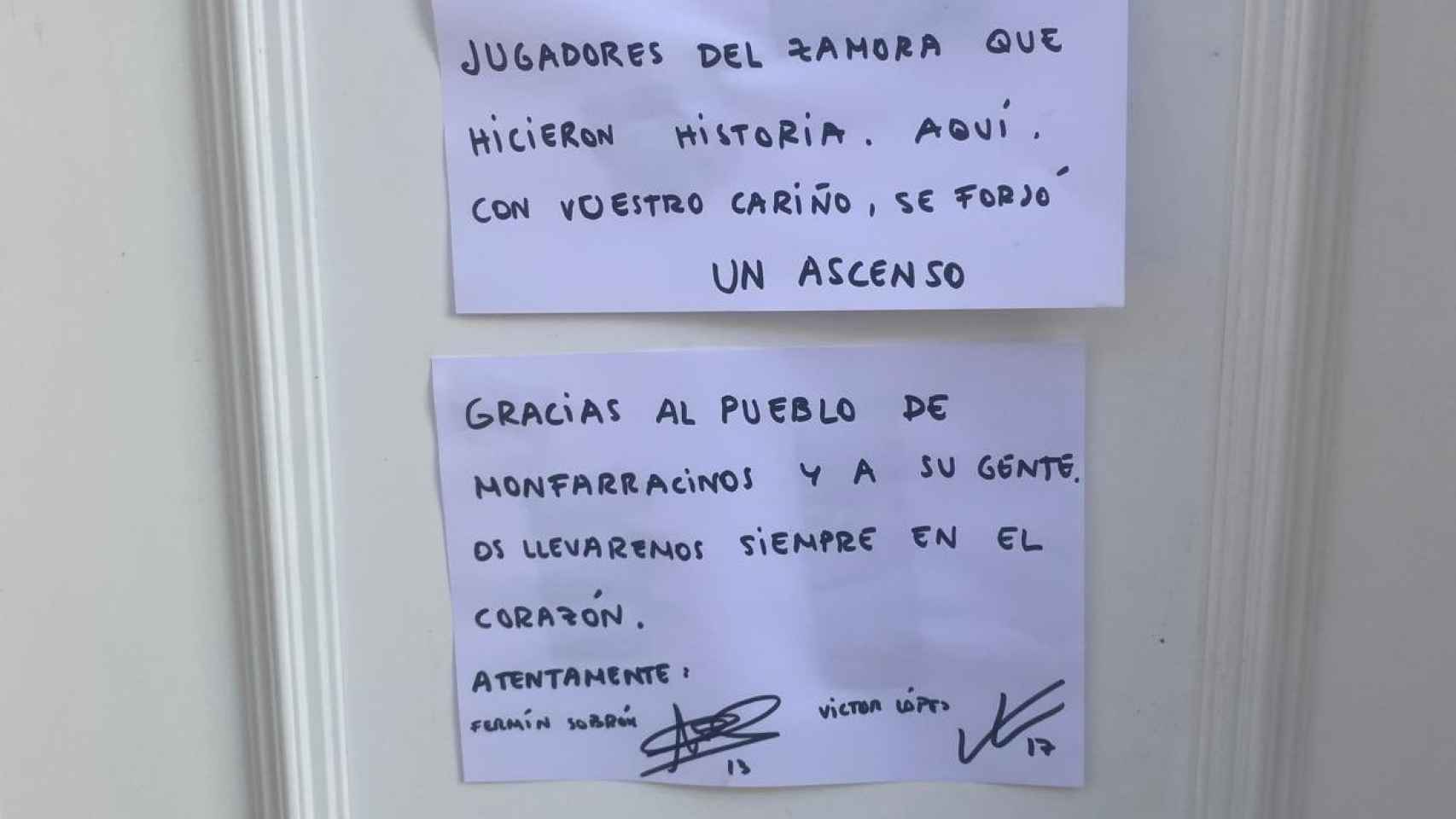 "Con vuestro cariño se forjó un ascenso": la emotiva despedida de dos jugadores del Zamora CF de su hogar