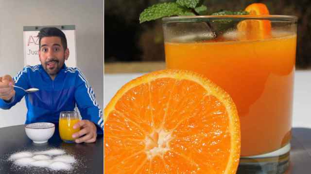 El famoso vídeo de Alejandro Gil (@aleenforma) sobre el azúcar del zumo de frutas.