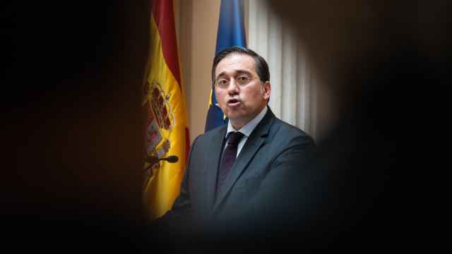 José Manuel Albares, ministro de Asuntos Exteriores, este jueves, en el Palacio de Viana.