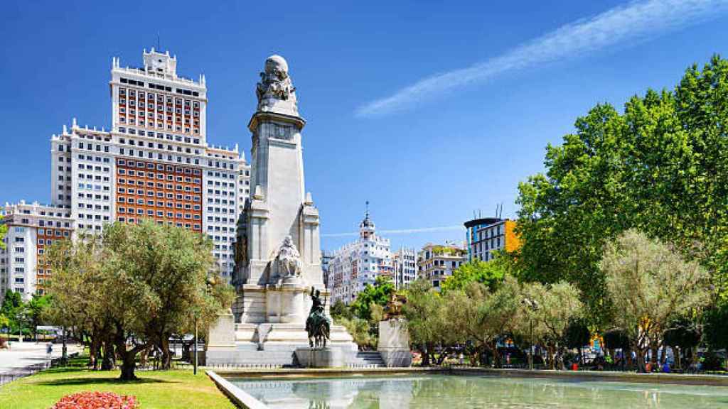 Vista de la Plaza de España de Madrid.