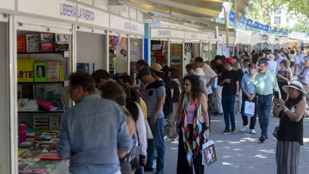 Inauguración de la Feria del Libro de Madrid, en el Parque del Retiro de la capital, el pasado viernes.