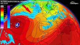 La masa de aire frío que afectará a España a mediados de semana. ElTiempo.es.