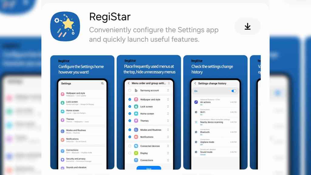 Registar, un módulo de Good Lock