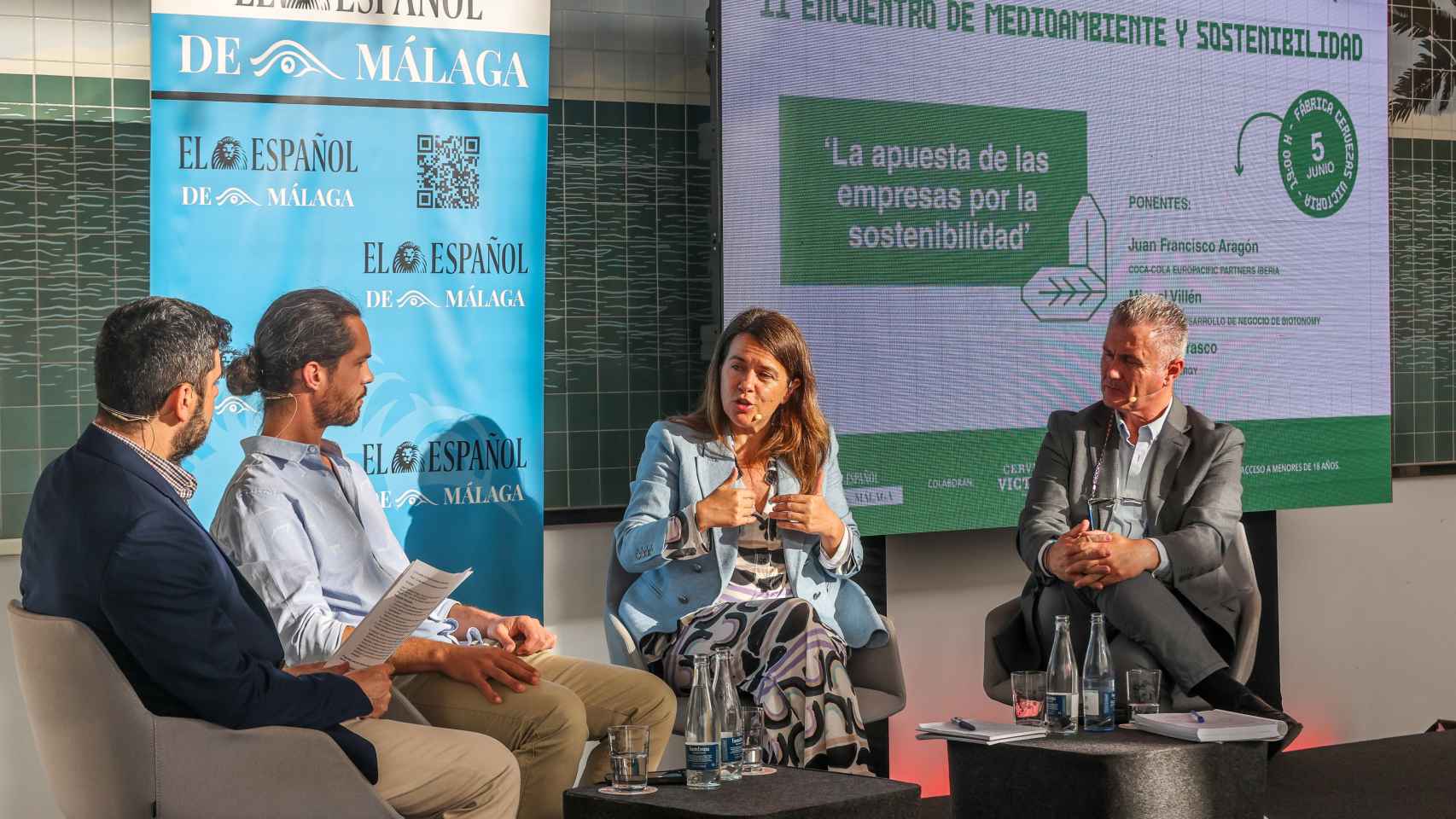 Miguel Villén, Alicia Carrasco y Juan Francisco Aragón en la mesa redonda.