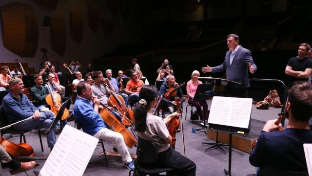 Valentín González Formoso con la Orquesta Sinfónica de Galicia