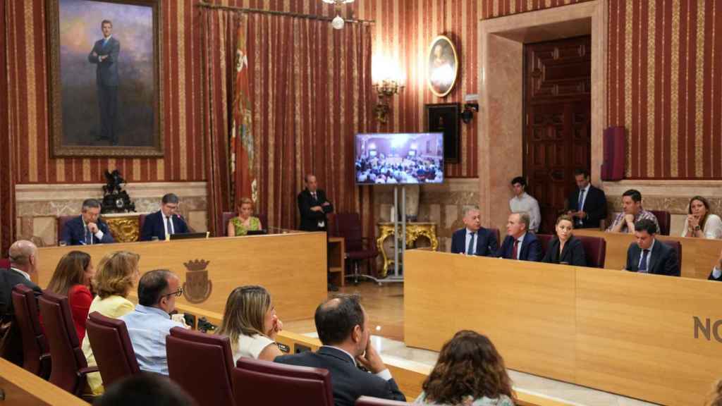 El Pleno del Ayuntamiento, durante la cuestión de confianza a José Luis Sanz.