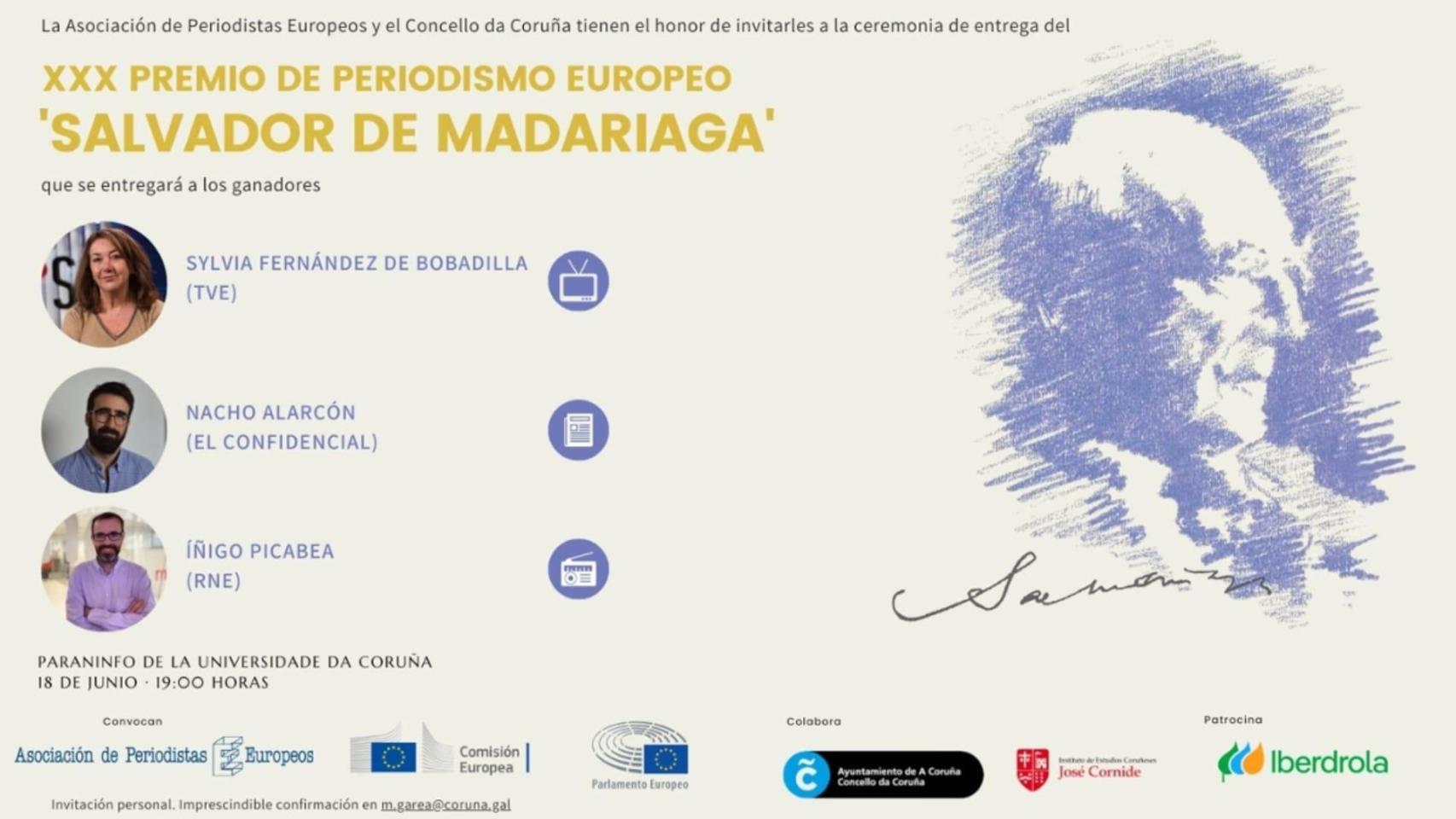XXX Premio de Periodismo Europeo ‘Salvador de Madariaga’